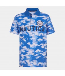 Nautica Blue/White Camouflage Polo Shirt